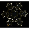 Queens Of Christmas 13 in. Star Hexagon Snowflake SF-LED-SNSTR13-WW